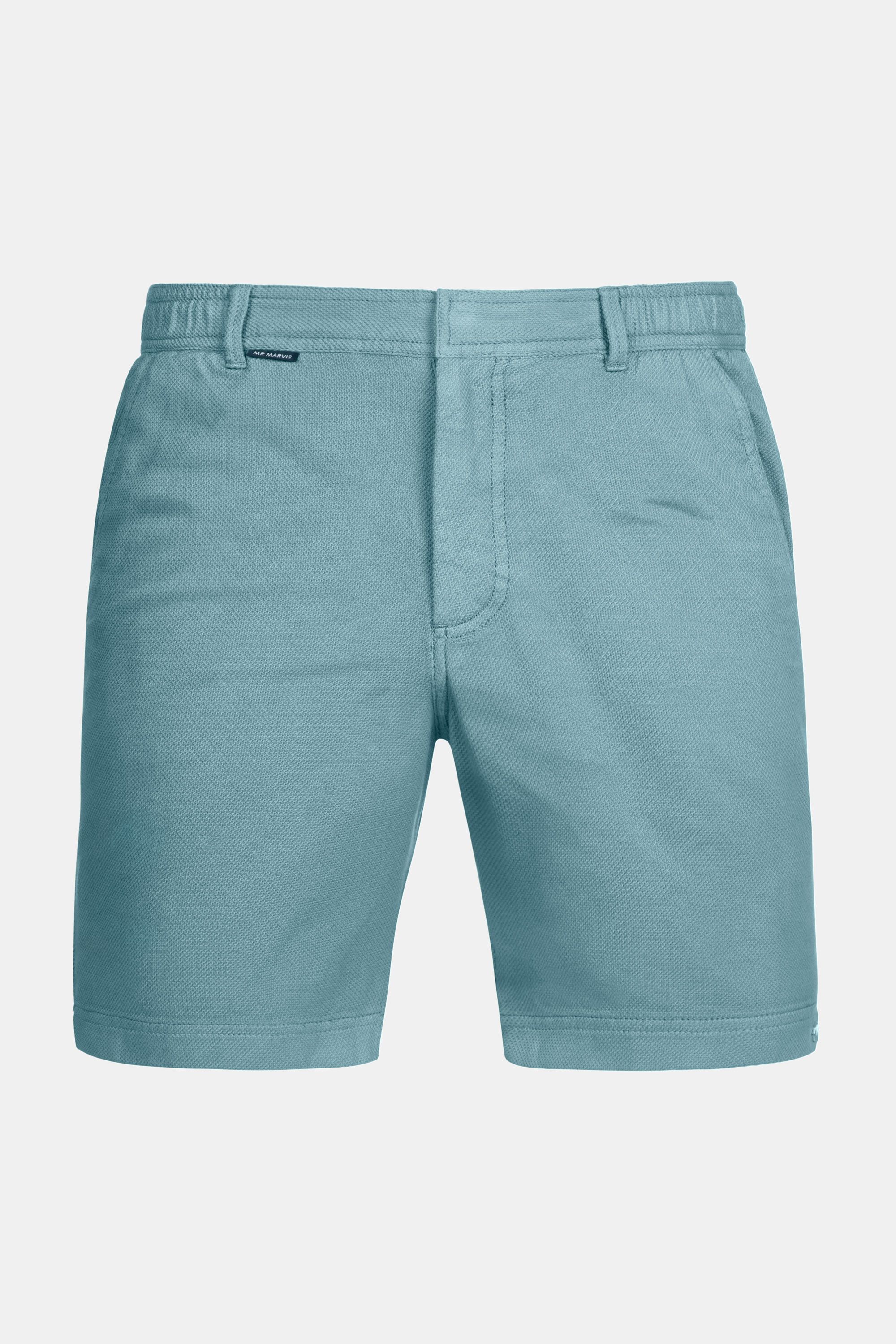 Mens piqué shorts in blue green
