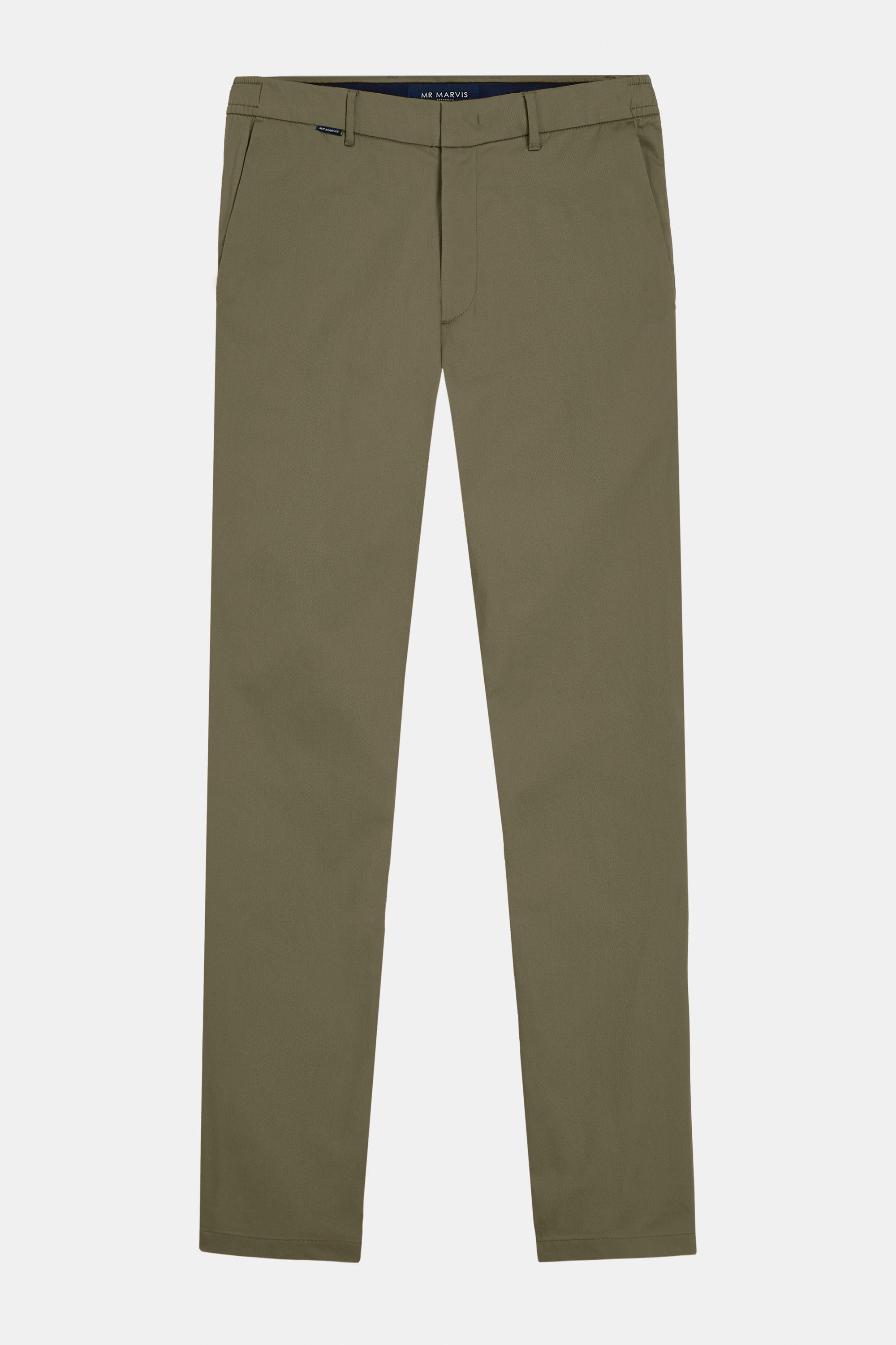 Herren elastische und wasserabweisende Chino mit Tapered-Schnitt in Dunkelgraubraun