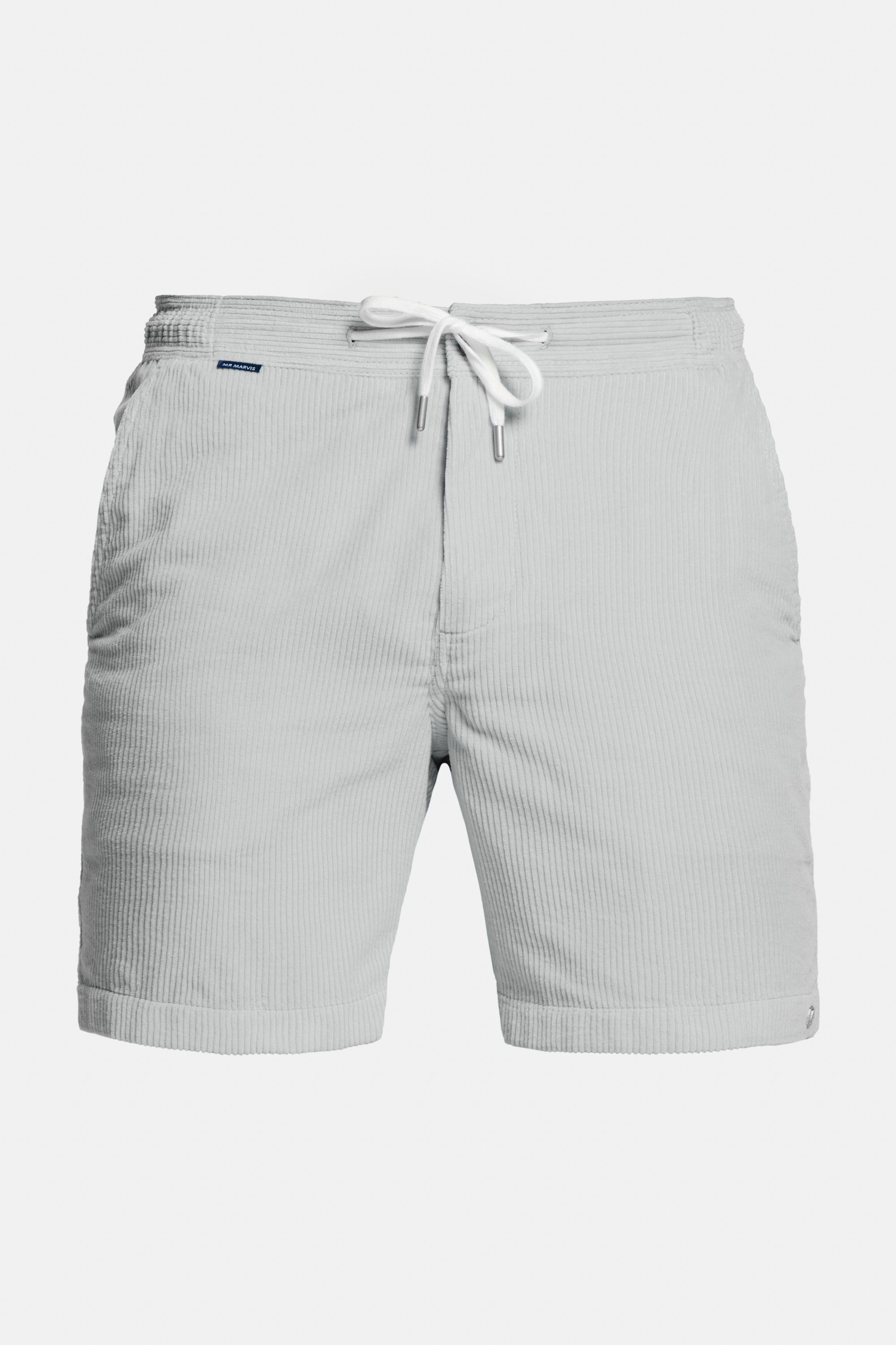 Short en velours côtelé pour homme en gris clair
