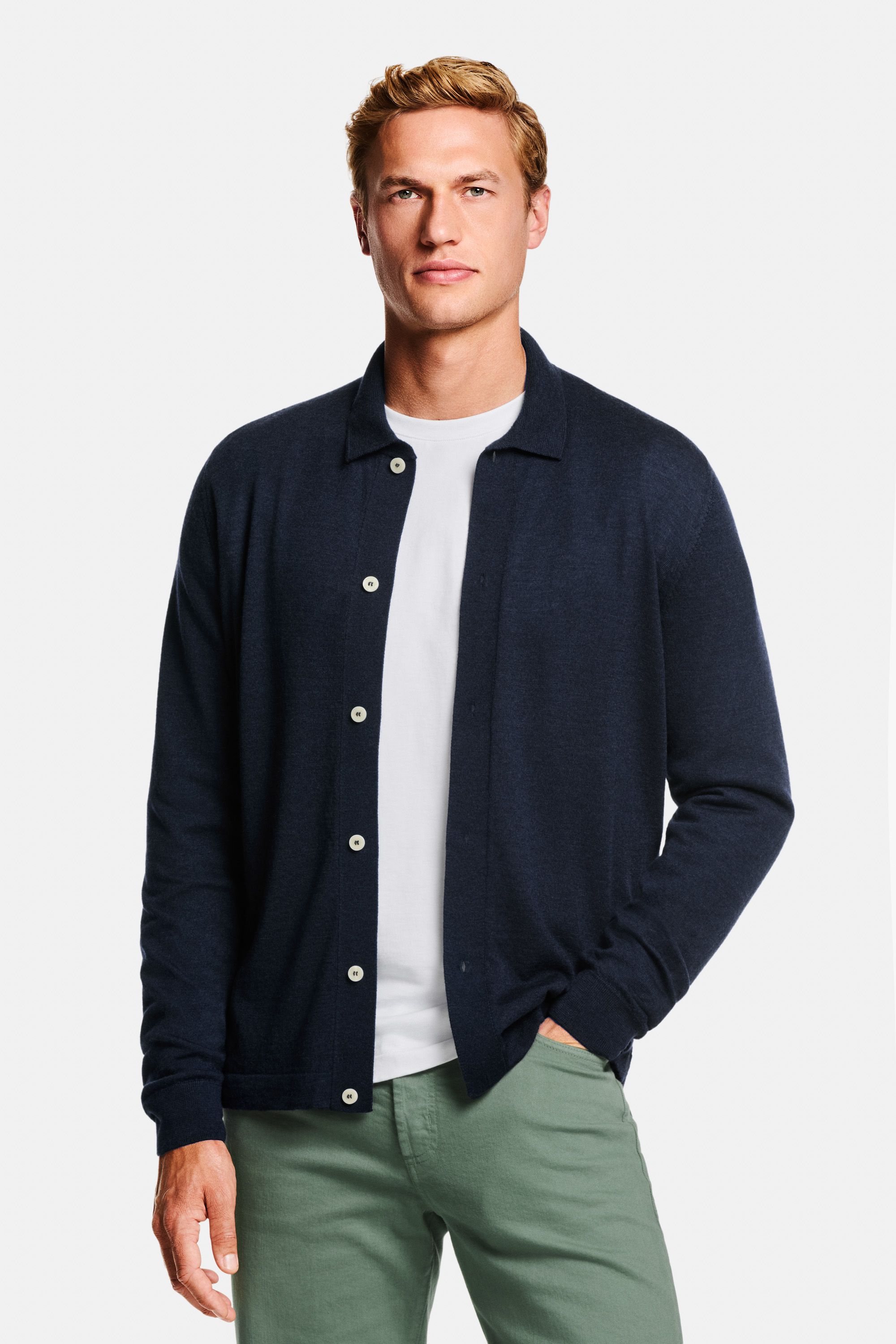Deeps * The Merino Polo Cardigan