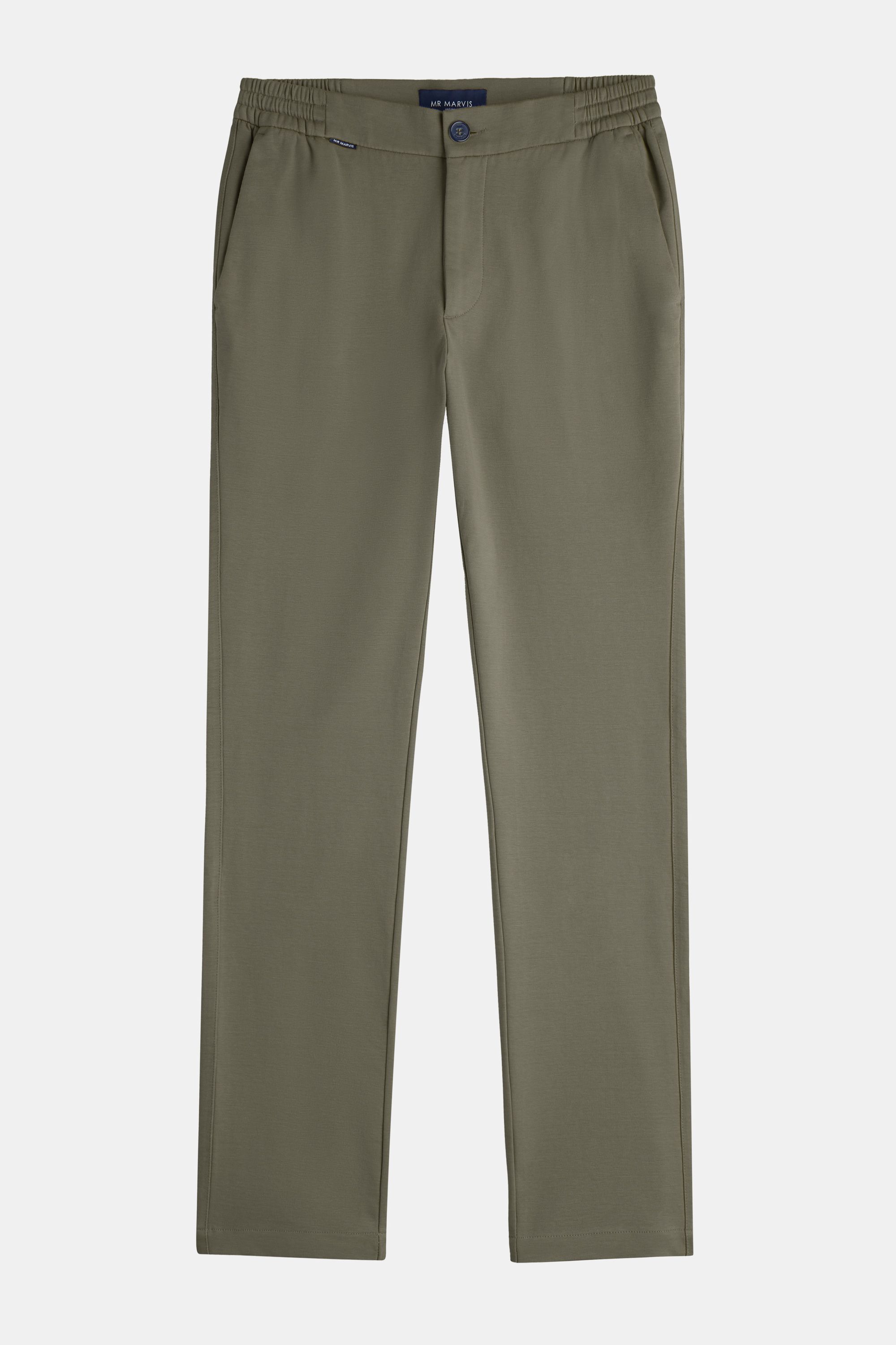 Mens stretch and soft trousers with regular fit in dark grey brown